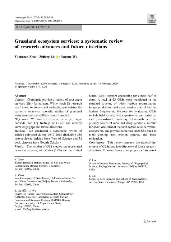 picture_Grassland Ecosystem Pdf 160699 | Zhao Etal 2020 Grassland Ecosystem Services A Systematic Review