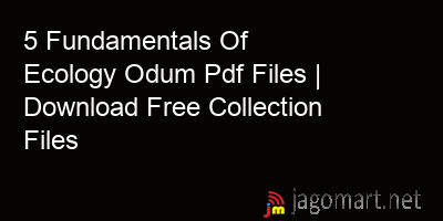 picture 5 Fundamentals Of Ecology Odum Pdf Files | Download Free Collection Files