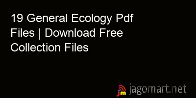 picture 19 General Ecology Pdf Files | Download Free Collection Files