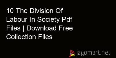 picture 10 The Division Of Labour In Society Pdf Files | Download Free Collection Files