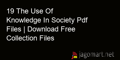 picture 19 The Use Of Knowledge In Society Pdf Files | Download Free Collection Files