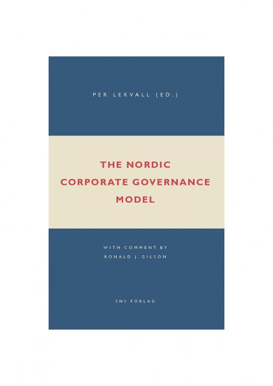 picture Corporate Governance Pdf 161447 | 150209 Summery Nordic Cg Model