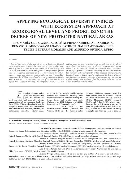 picture Ecosystem Diversity Pdf 161247 | 179 Ortega