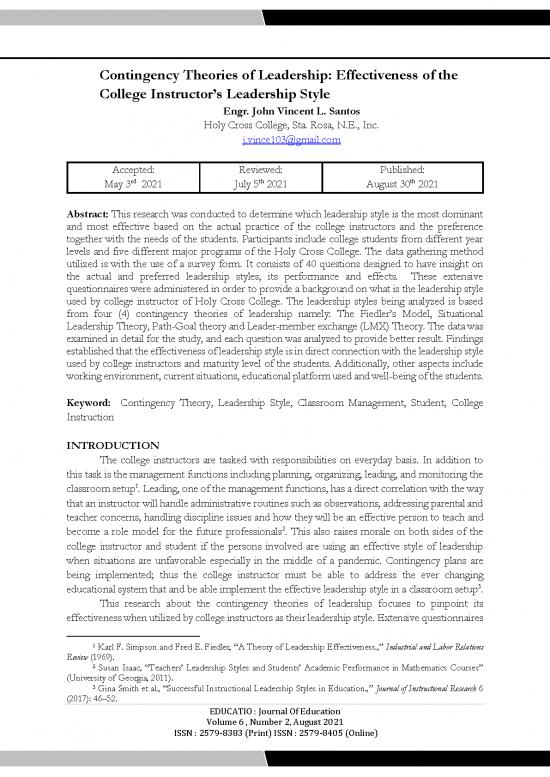 picture Leadership Pdf 163130 | 378828 Contingency Theories Of Leadership Effec C3e29cc6