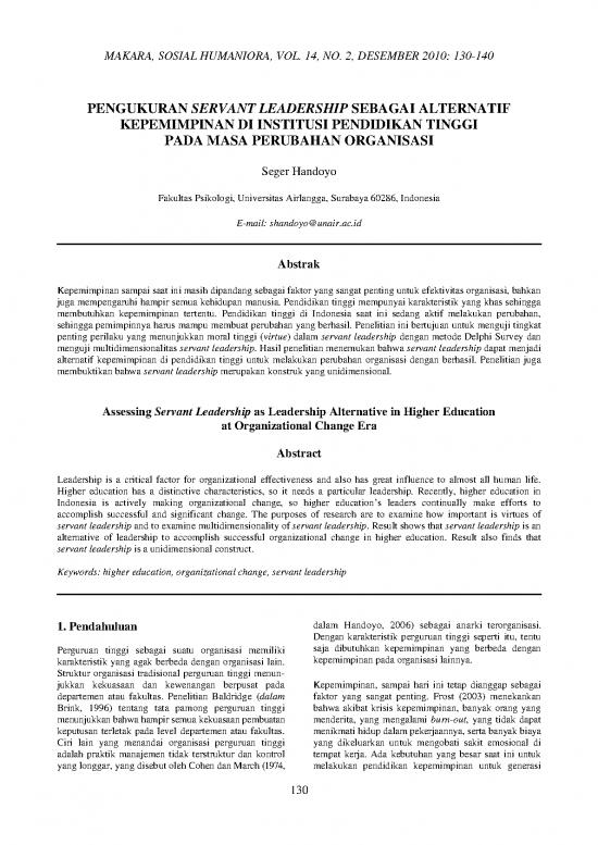 picture1_Leadership Pdf 162559 | 4289 Id Pengukuran Servant Leadership Sebagai Alternatif Kepemimpinan Di Institusi Pendi