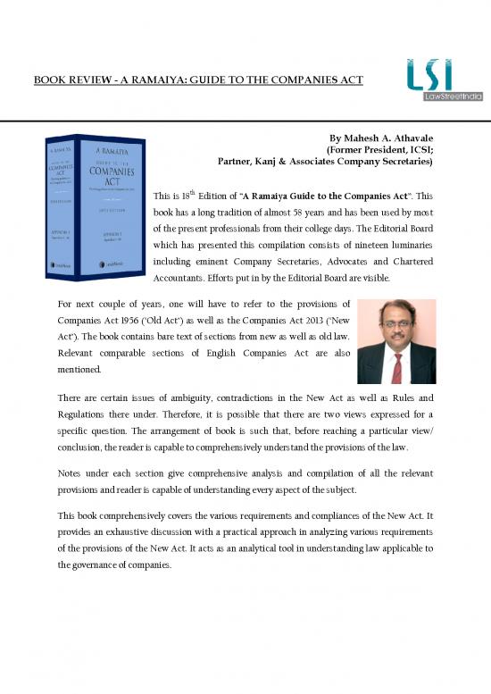 picture Companies Act 2013 Pdf 162035 | A Ramaiya Book Review