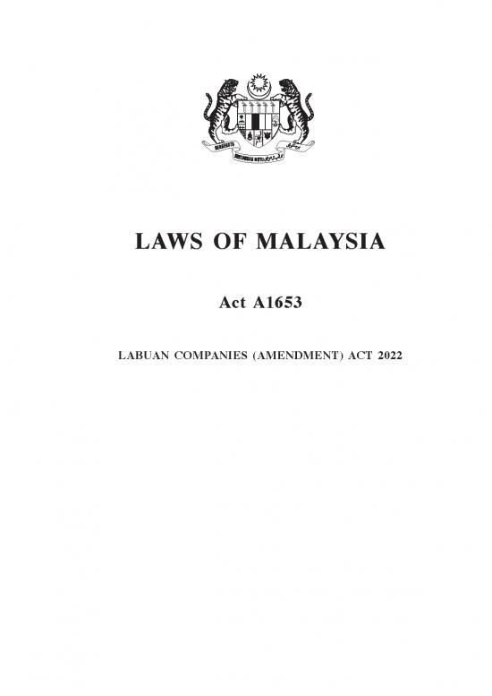 picture1_Companies Act Pdf 162028 | Act A1653 Labuan Companies (amendment) Act 2022 29062022