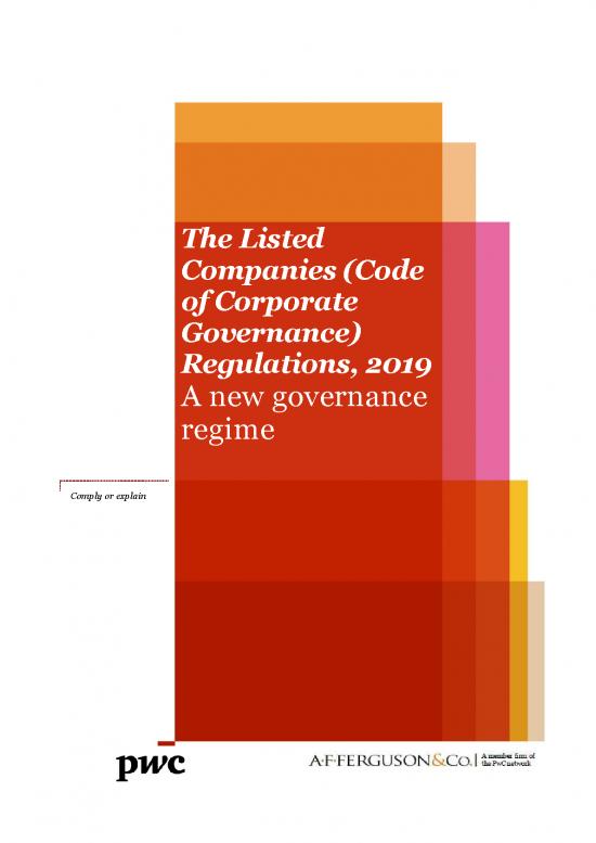 picture Aff's Document On The Listed Companies (code Of Corporate Governance) Regulations, 2019