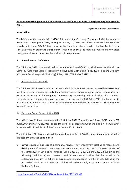 picture1_Corporate Pdf 161696 | Analysis Of Companies Csr Policy Amendment Rules 2021