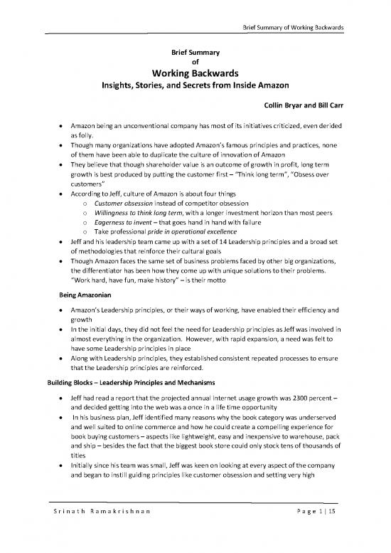 picture Leadership Pdf 163415 | Brief Summary Of Working Backwards