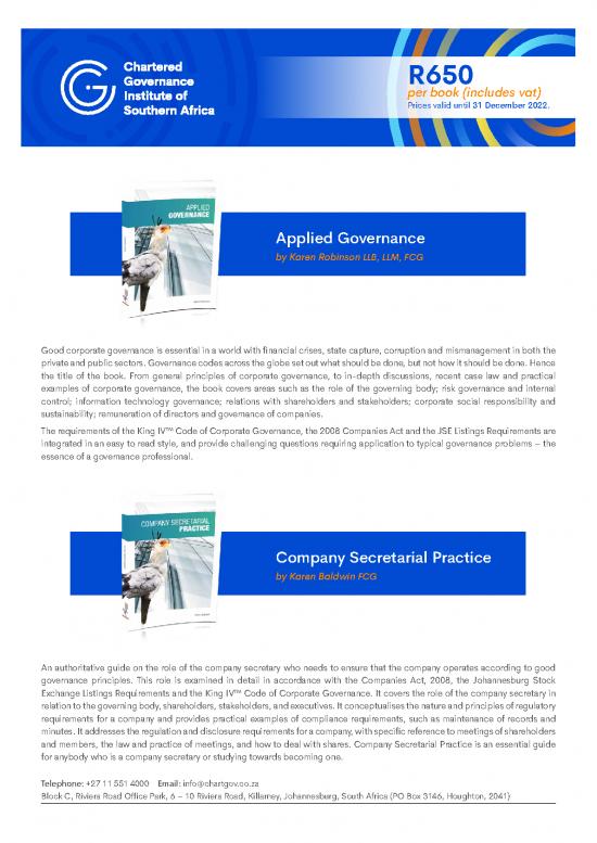 picture1_Corporate Governance Pdf 161865 | Cgisa Textbook Leaflet And Order Form 2022