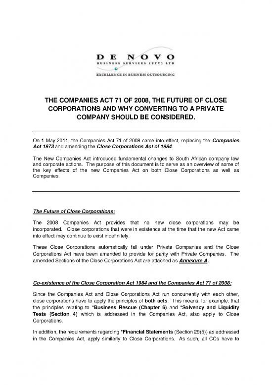 picture_Companies Act Pdf 161894 | Close Corporations And Companies Under The New Act