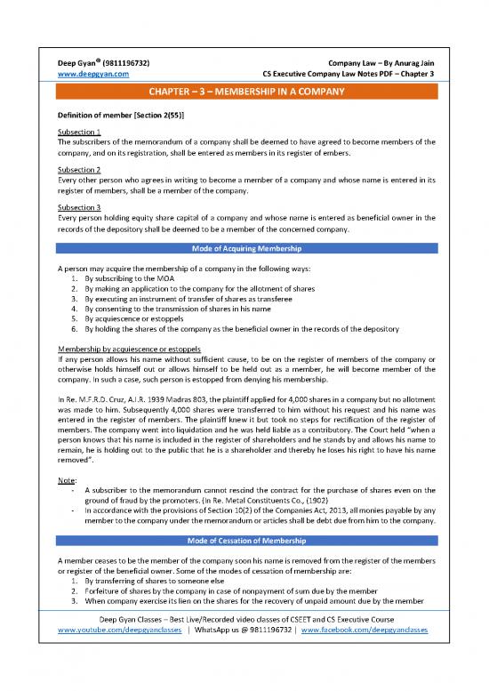 picture1_One Person Company Pdf 161456 | Cs Executive Company Law Notes Chapter 3