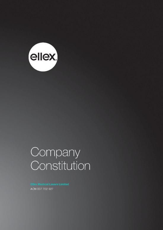 picture Company Constitution Sample Pdf 161916 | Ell13659 Company Constitution Document Proof11