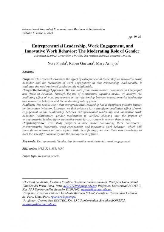 picture1_Leadership Pdf 163031 | Entrepreneurial Leadership, Work Engagement, And Innovative Work BehaviorË The Moderating Role Of Gender
