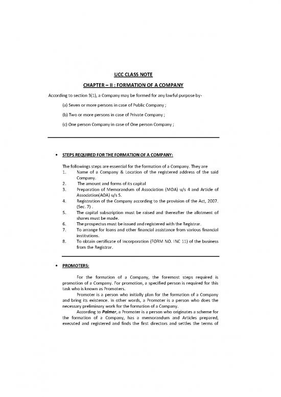 picture Company Act 2007 162202 | Formation Of Company