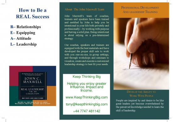 picture1_Leadership Pdf 162885 | How To Be A Real Success Brochure A4 Printer