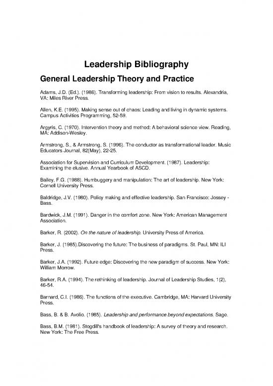 picture Leadership Pdf 162791 | Leadership Bibliography   Naspa