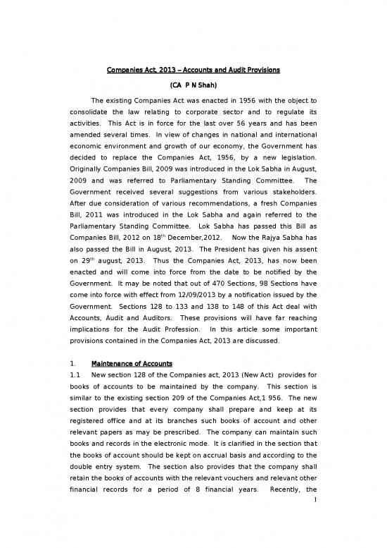 picture Companies Act 2013 Pdf 161843 | Legal 154