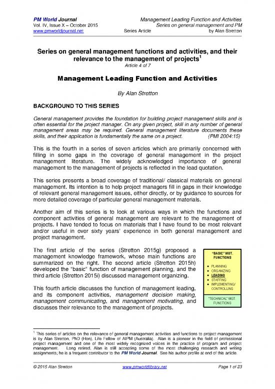 picture1_Leading In Management Pdf 163240 | Pmwj39 Oct2015 Stretton Management Leading General Management Series Article4