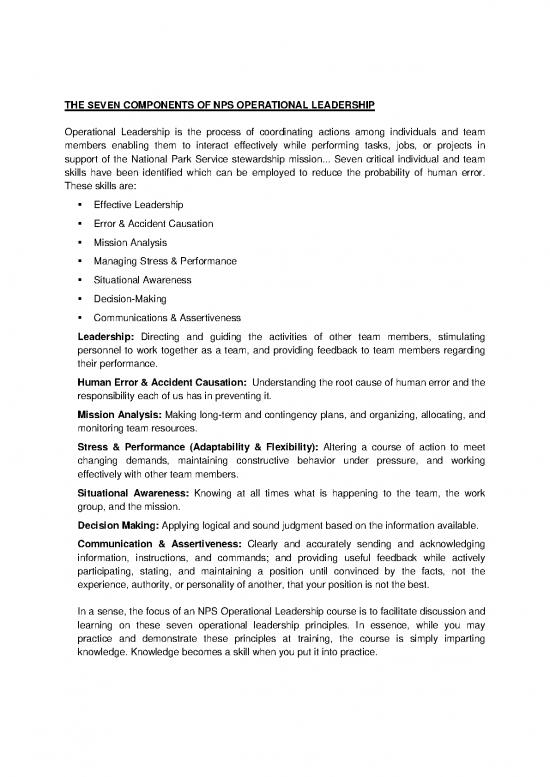 picture Leadership Pdf 163535 | Seven Components Of Nps Operational Leadership