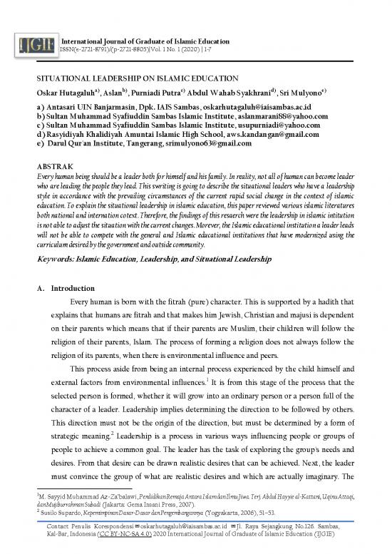 picture_Leadership Pdf 162822 | Situational Leadership On Islamic Education