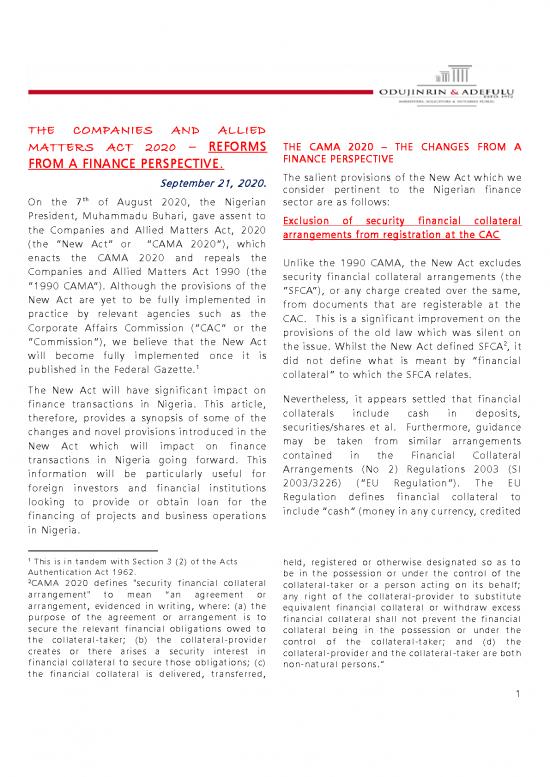 picture1_Companies Act Pdf 161624 | The Companies And Allied Matters Act 2020 Reforms From A Finance Perspective