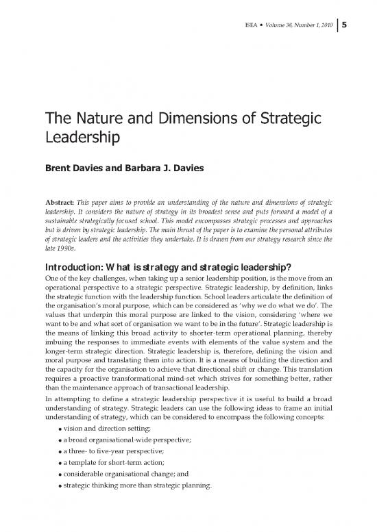 picture_Leadership Pdf 162505 | The Nature And Dimensions Of Strategic Leadership