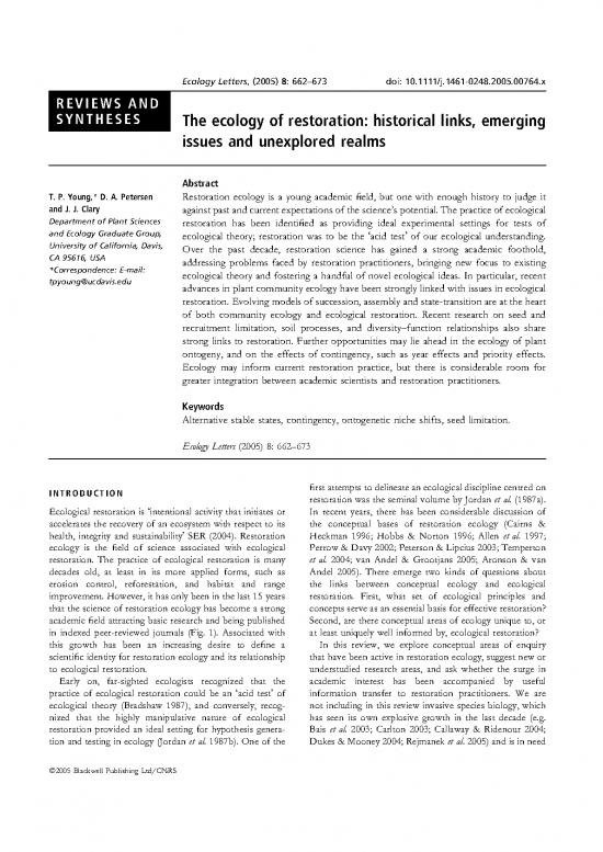 picture Ecology Pdf 161169 | Young2005