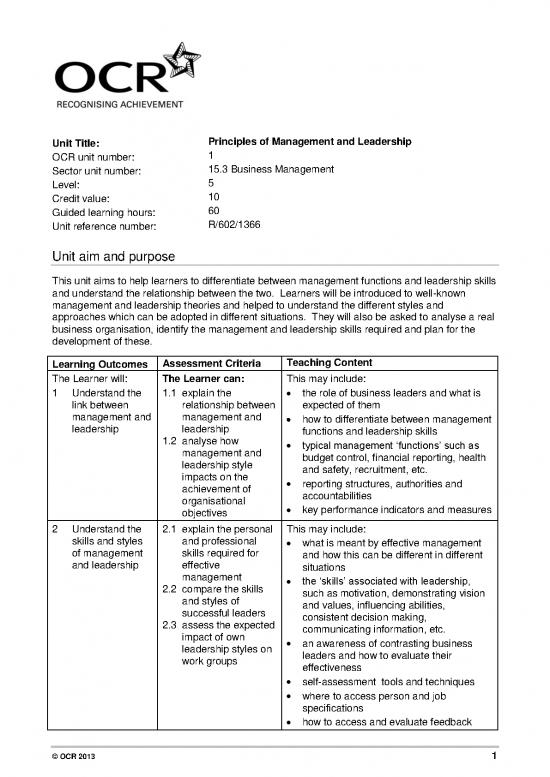 picture1_Leadership Pdf 164155 | 130108 Level 5 Unit 01 Principles Of Management And Leadership