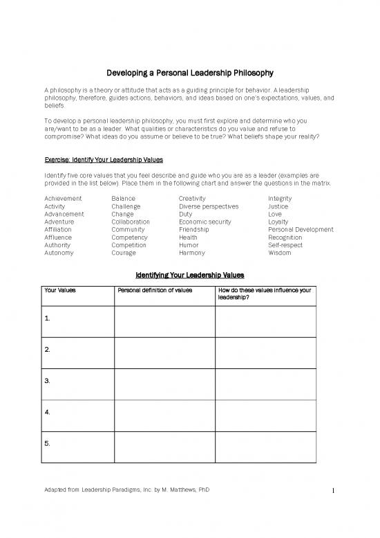 picture1_Leadership Pdf 164286 | 20190731 Developing A Personal Leadership Philosophy