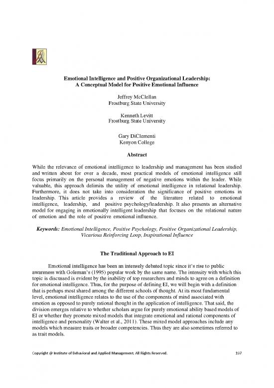 picture_Leadership Pdf 164930 | 2626 Emotional Intelligence And Positive Organizational Leadership A Conceptual Model For Positive Emotional Influence