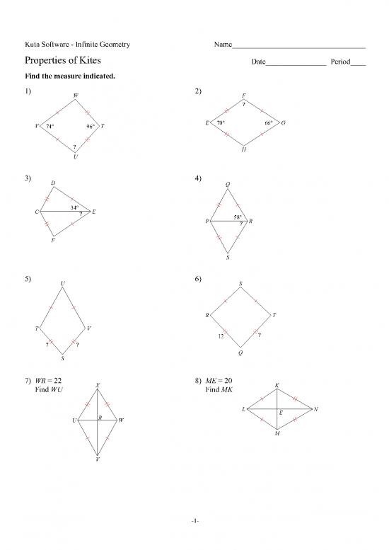 picture Geometry Pdf 166074 | 6 Properties Of Kites