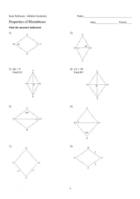 picture Geometry Pdf 166075 | 6 Properties Of Rhombuses