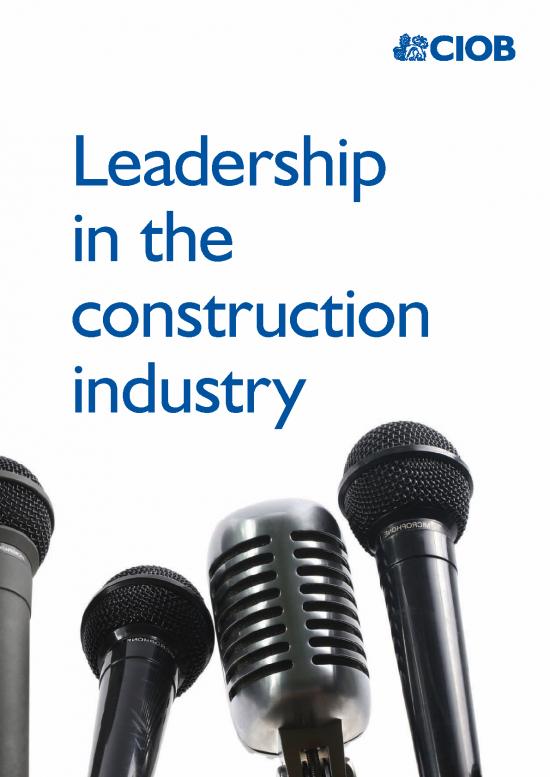 picture Leadership Pdf 163691 | Ciob Research   Leadership In The Construction Industry 2008