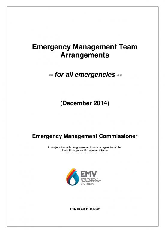 picture Management Team Pdf 164811 | Emergency Management Team Arrangements Dec2014