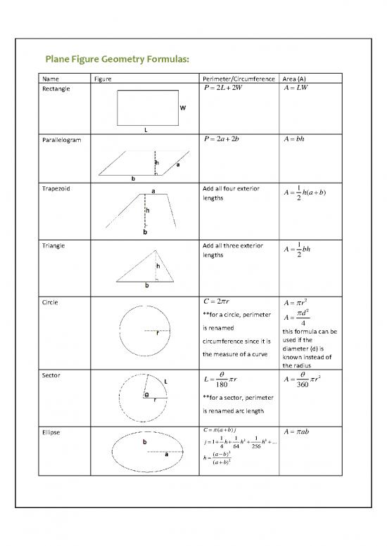 Geometry pdf 166103 geometry formulas