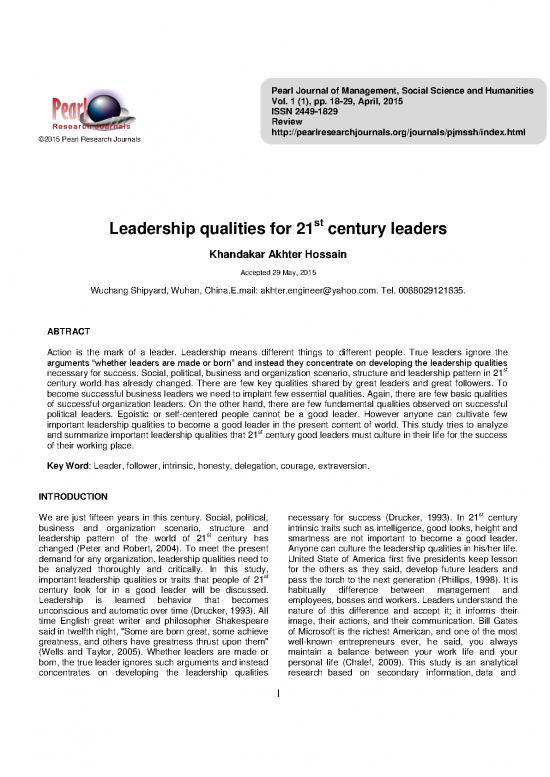 picture Leadership Pdf 164187 | Hossain