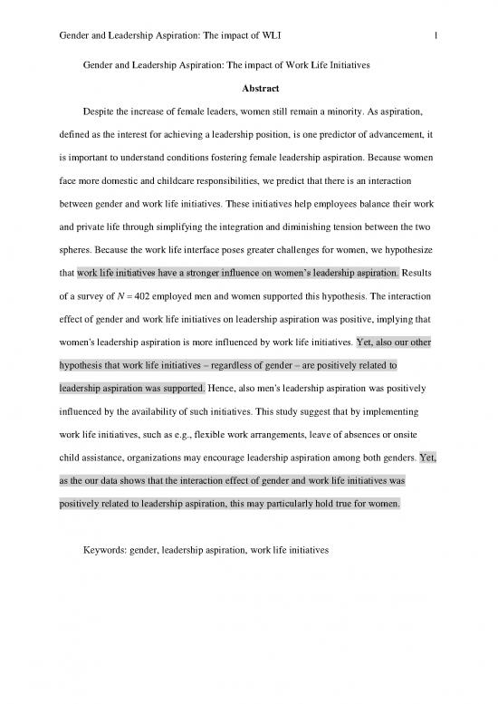 picture Leadership Pdf 165134 | Impact Of Work Life Initiatives