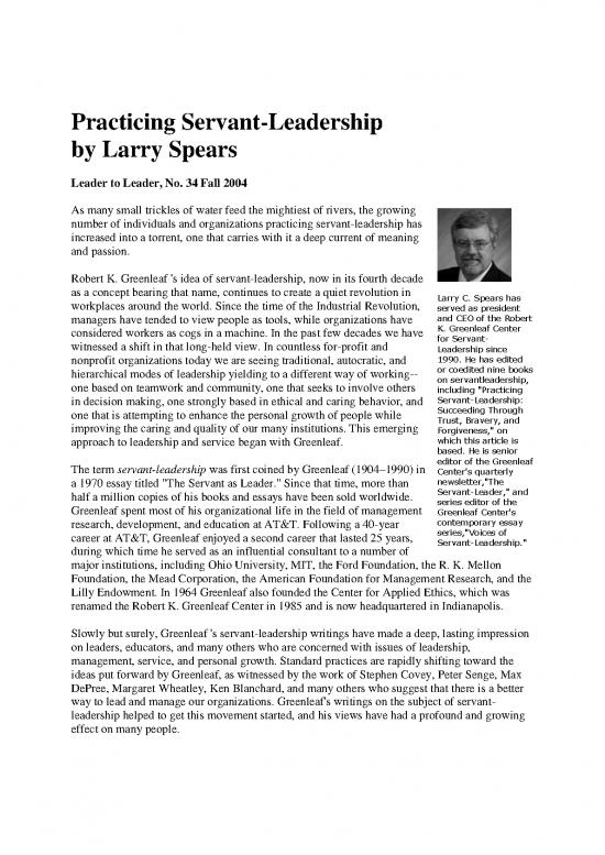 picture Leadership Pdf 164491 | Larry Spears Practicing Servant Leadership