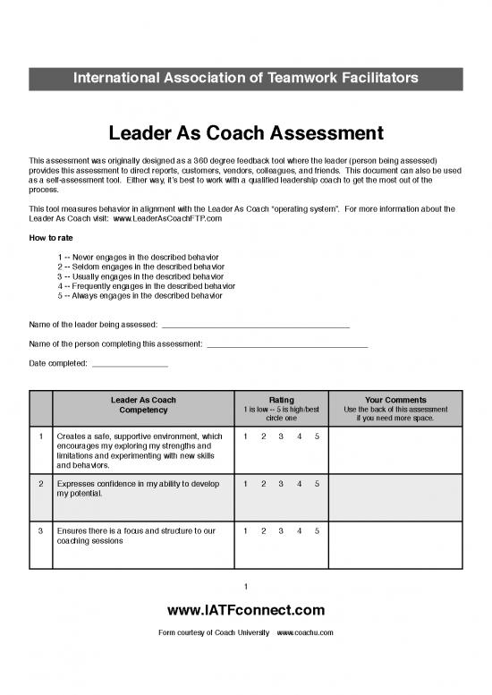 picture Leadership Pdf 165959 | Leader As Coach Assessment 2