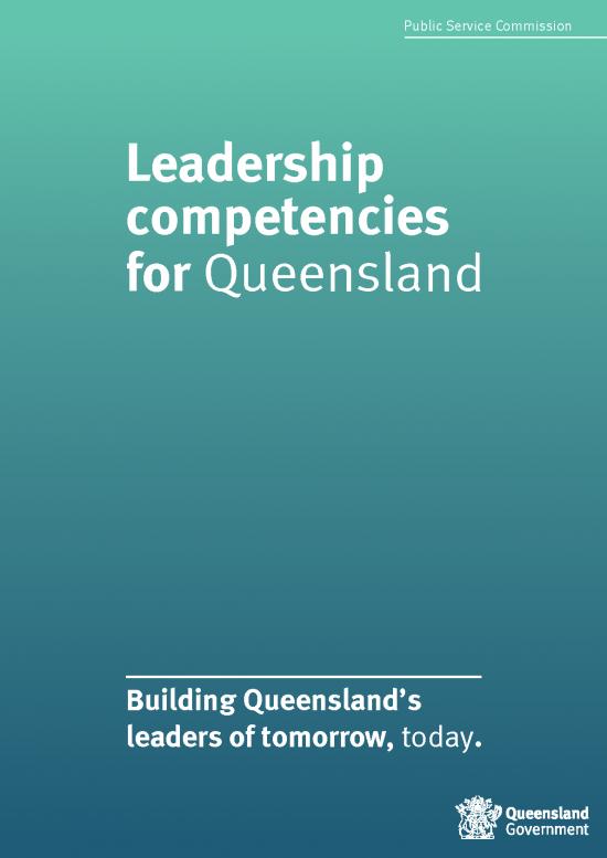 picture Leadership Pdf 163814 | Leadership Competencies For Queensland Brochure