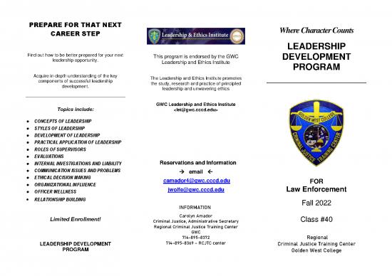 picture Leadership Topics Pdf 165586 | Leadership Development Program Brochure Fall 2022