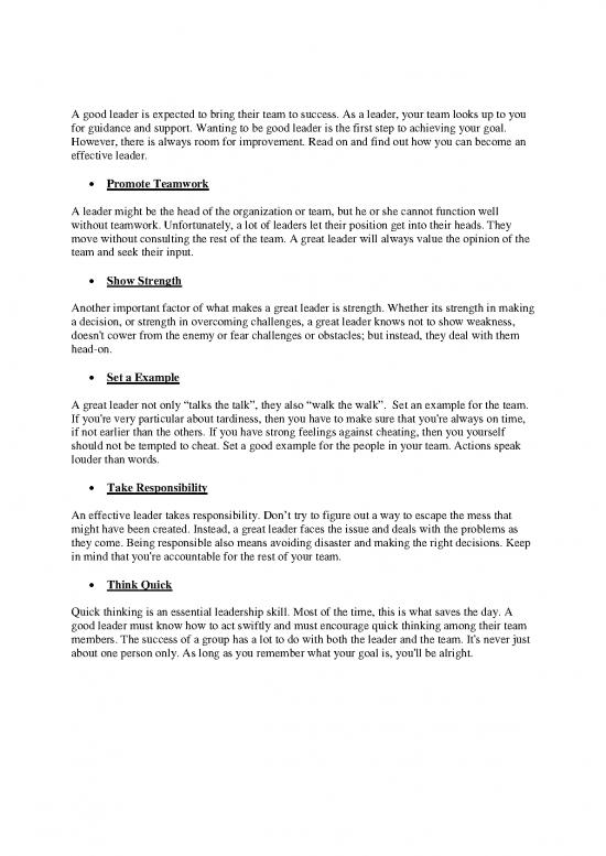 picture Leadership Pdf 163809 | Leadership Skills