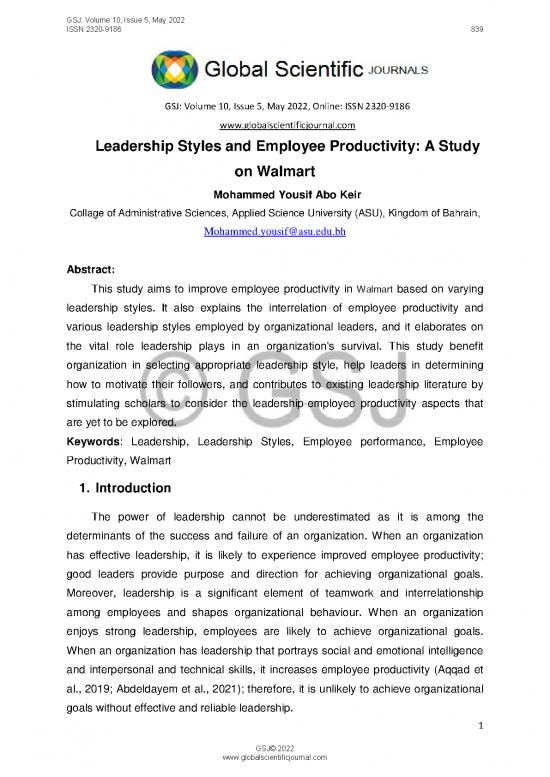 picture_Leadership Pdf 165582 | Leadership Styles And Employee Productivity A Study On Walmart
