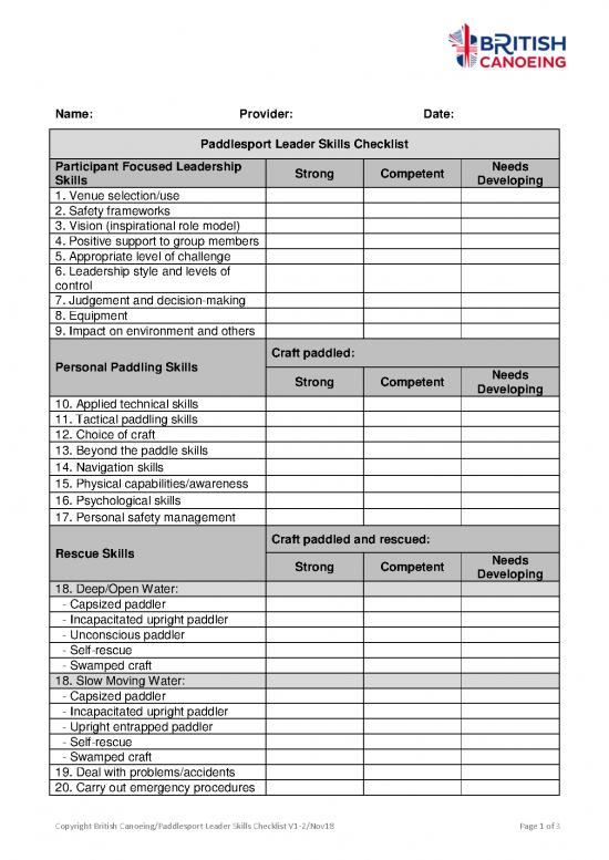 picture1_Leadership Pdf 165326 | Paddlesport Leader Skills Checklist V1 2 Nov18