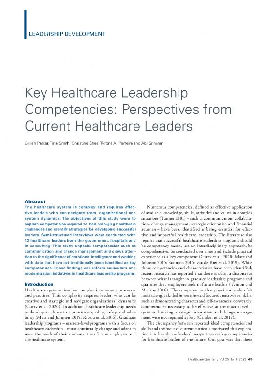 picture Leadership Pdf 165812 | Paper 8   Key Healthcare Leadership Competencies