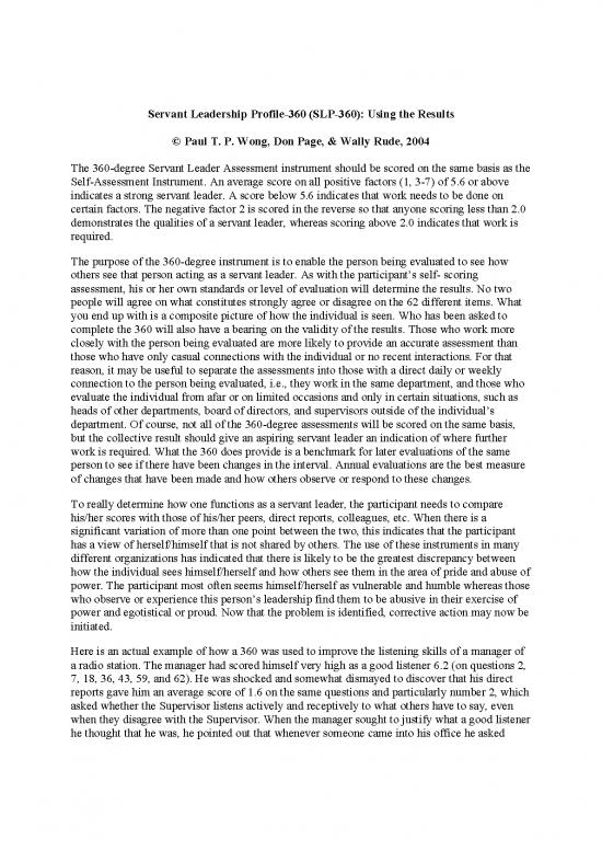 picture1_Leadership Pdf 165510 | Servant Leadership Profile 360 Slp 360 Explanation