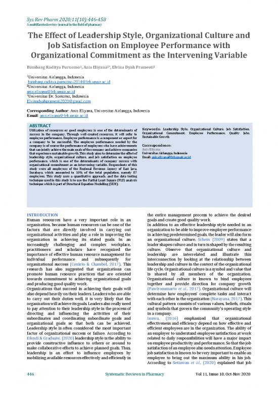 Leadership Pdf 164331 The Effect Of Leadership Style Organizational