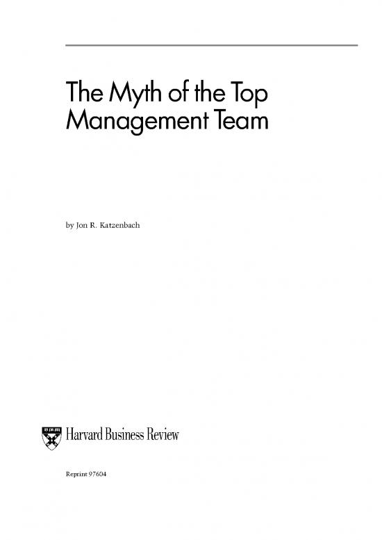picture Management Team Pdf 163998 | The Myth Of The Top Management Team Jon R Katzenbach